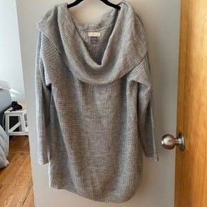 Nordstrom off the shoulder gray sweater